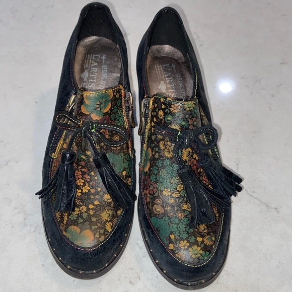 L” Artiste Studalena Womens Leather Black Shoes size 7.5/8 - Picture 7 of 9